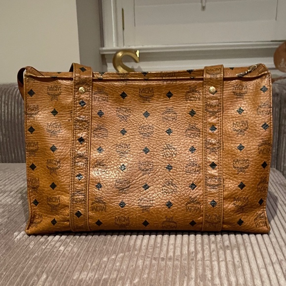 MCM Cognac Visetos Tote Bag - Picture 2 of 16